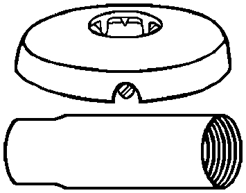 (image for) Shower Tube Sterling W/Flange