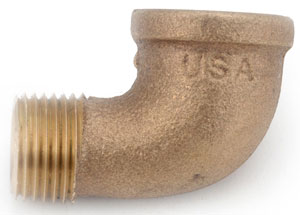 (image for) Fittings: Elbows, Street, 90 Deg, Brass Pipe