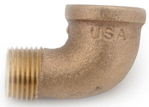 (image for) Street Ell Brass 1-1/4 90-D Lf - Click Image to Close