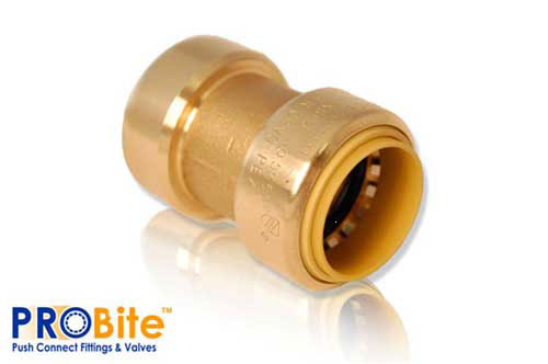 (image for) Coupling 1/2" Brass Pushfit Lf