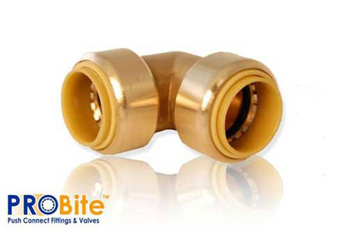 (image for) Elbow Brass Push Fit 1/4 Lf