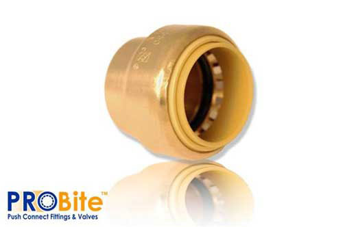 (image for) End Cap Brass Push Fit 1/4 Lf