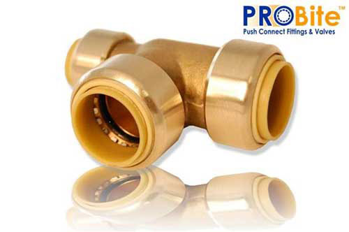 (image for) Tee Brass Push 3/4x1/2x1/2 Lf