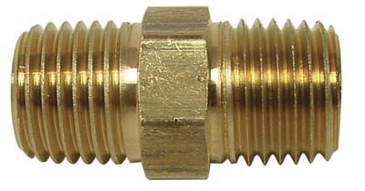 (image for) Nipple Y-Brass 1/8 Hex Lf