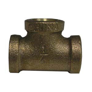 (image for) Tee 1/2 Pipe Brass Lf