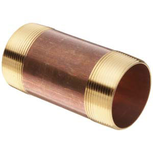 (image for) Nipple R-Brass 1-1/4 X 6" Lf