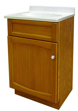 (image for) Vanity 19x17 Oak W/Top Heartl