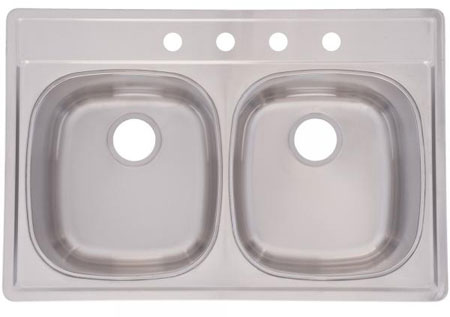 (image for) Sink Dbl Bwl Ss 33x22x6" 22g