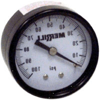 (image for) Gauge 0-100 Psi Backmount Nl