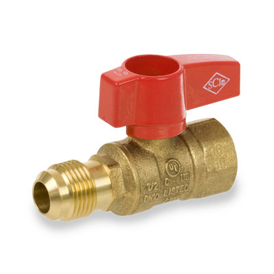 (image for) Gas Valve 1/2"fip X3/8fl Lever