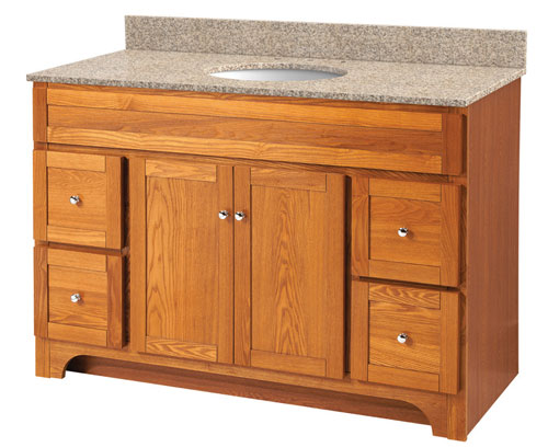 (image for) Vanity 48x21 Med Oak 2dr 4drw