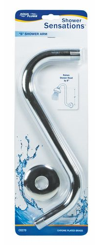 (image for) Shower Arm 8" S-Shaped Chrome