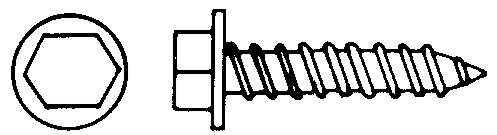 (image for) Hex Screw Mobile Home Sm 1" 40