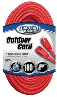 (image for) Ext.Cord 100' 14/3 Sjtw Red