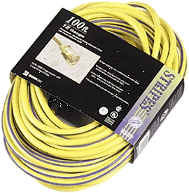 (image for) Ext.Cord 100'12/3 Sjtw Yel/Pur