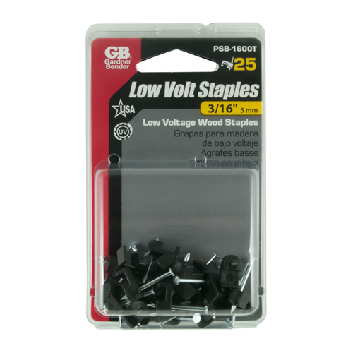 (image for) Staple 3/16" Wire Blk Plastic