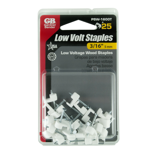 (image for) Staple 3/16"wire White Plastic