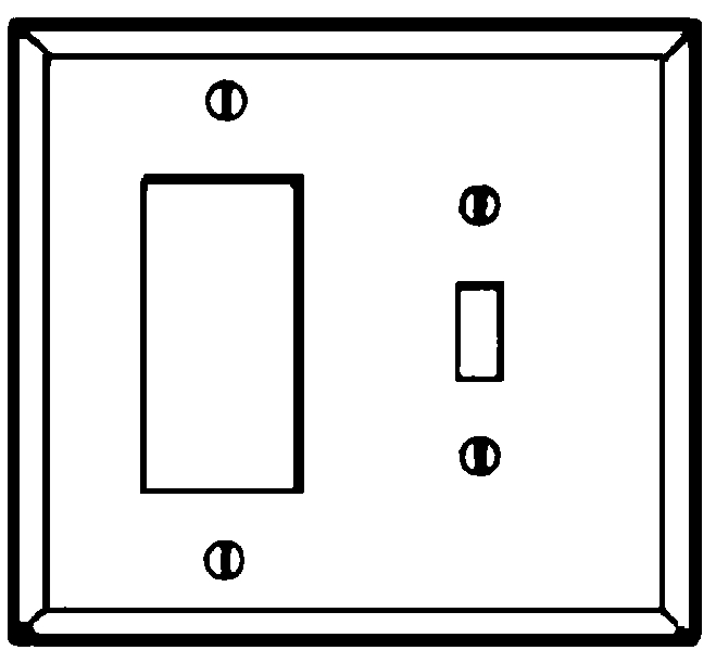 (image for) Plate 2-Gang Toggle/Gfci Ivory