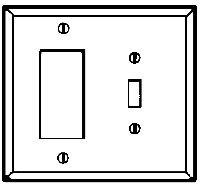 (image for) Plate 2-Gang Toggle/Gfci White