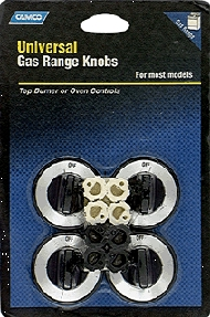 (image for) Gas Range Knob Topburn Blk 4cd