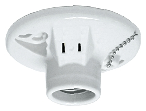 (image for) Lampholder Porcelain W/Outlet