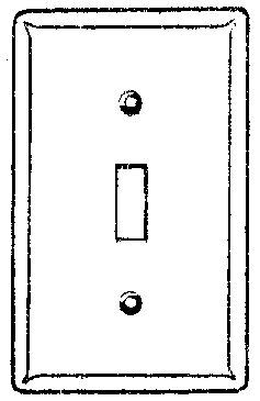 (image for) Plate 1-Gang Switch Brown