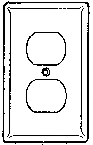 (image for) Plate Duplex-Outlet Brown