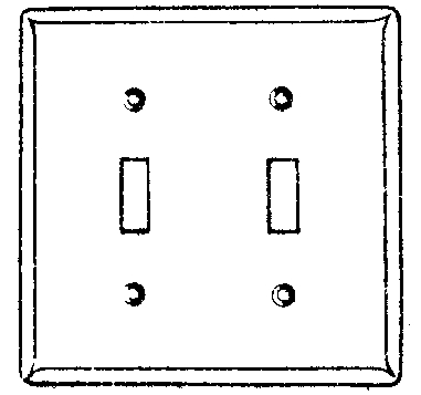 (image for) Plate 2-Gang Switch Ivory