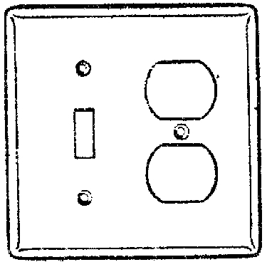 (image for) Plate 2-Gang Combo White