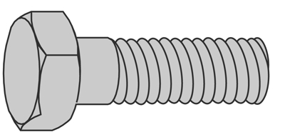 (image for) Strut Hex Screw 3/8x1" 10/Bag