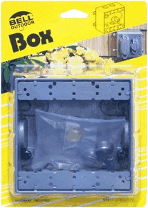 (image for) Box 2-Gang Outdoor Outlet Gray