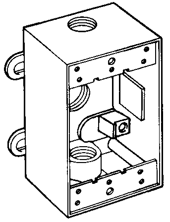 (image for) Box 1-Gang Outdoor Outlet Gray