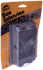 (image for) Box 1-Gang Extenxn Adptr-Gray