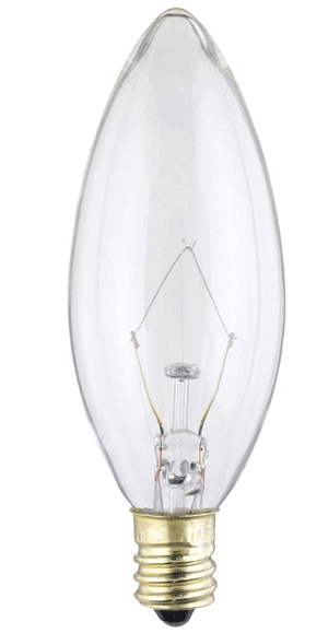 (image for) Bulb 25w Torpedo Clr Candelabr