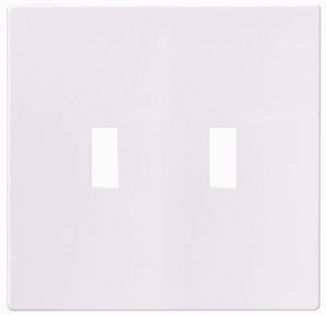 (image for) Plate 2-G Switch Screwless Wht
