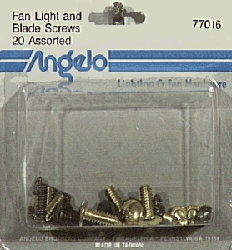 (image for) Screw Asmt 20-Pc Fan Light/Bld