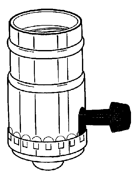 (image for) Socket 3-Wire Lamp Turn Knob