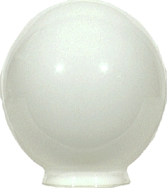(image for) Glass 6" Opal Ball 3.25 Fitter