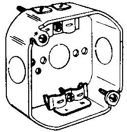 (image for) Box 4"oct W/Romex Clamps