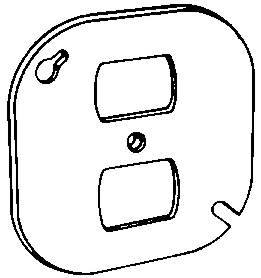 (image for) Cover 4"rd F/Duplex Recept