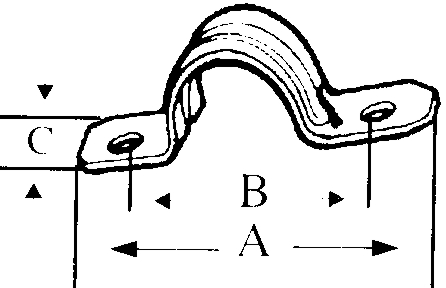 (image for) Conduit Strap 3/4"2-Hole 10/Bg