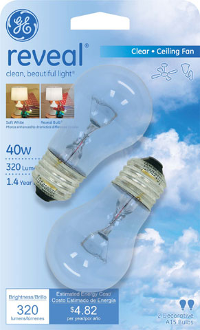 (image for) Ceiling-Fan Bulb 40w Reveal Cl