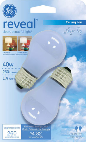 (image for) Ceiling-Fan Bulb 40w Revel Wht