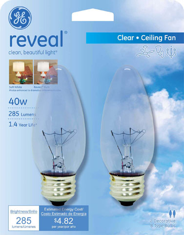 (image for) Bulb 40w Chandelier Reveal Clr