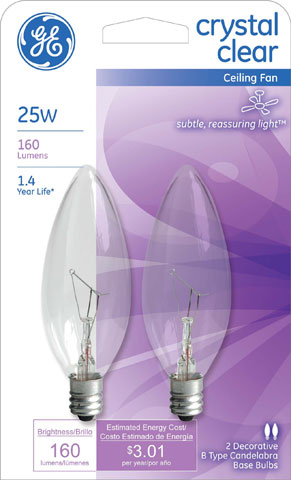 (image for) Ceiling-Fan Bulb 25w Cand.Base