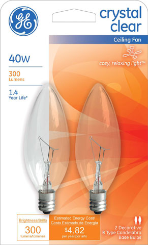 (image for) Ceiling-Fan Bulb 40w Cand.Base