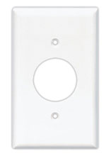 (image for) Plate Sgl-Outlet White
