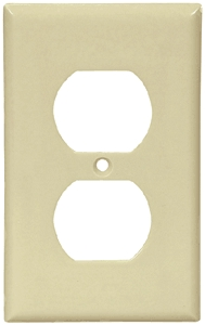 (image for) Plate Duplex-Outlet Brown
