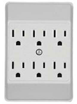 (image for) Tap Adapter 6-Outlet White