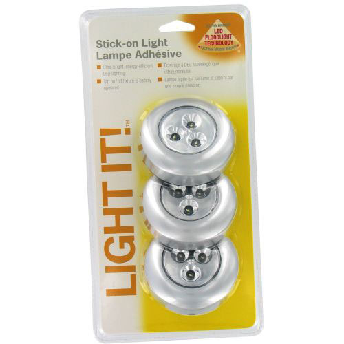 (image for) Puck Lights Led Stick-On 3/Pk